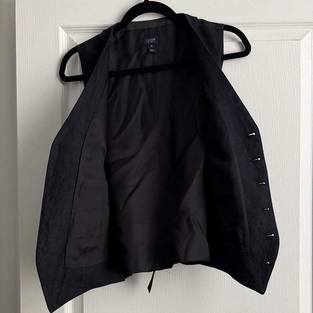 J. Crew Classic Navy Buttoned Vest - Picture 3 of 5